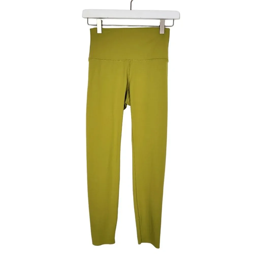 ZYIA Pants Womens 2 Chartreuse Green Pistachio Luxe 7/8 24" Active Leggings - Picture 2 of 10
